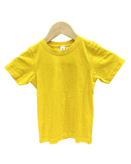 Yellow Kids Round Neck Cotton T Shirt