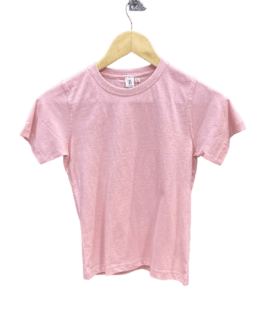 Pink Kids Round Neck Cotton T Shirt