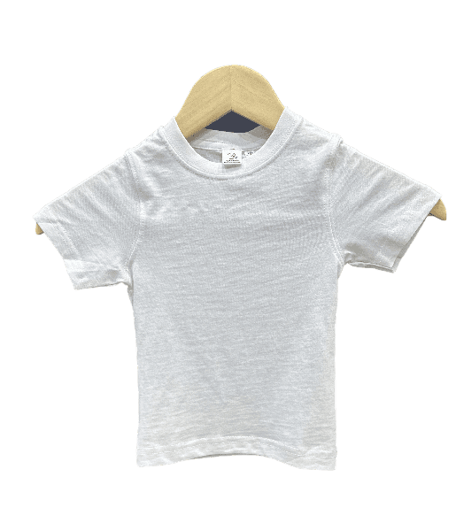 White Kids Round Neck Cotton T Shirt - t shirts for kids