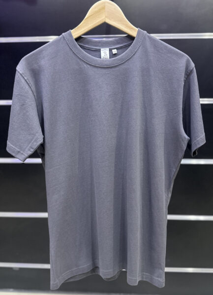 graphite round neck cotton T-shirt