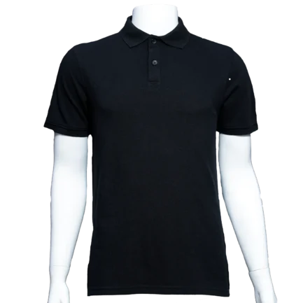 black polo shirt