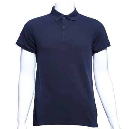 navy blue polo shirt