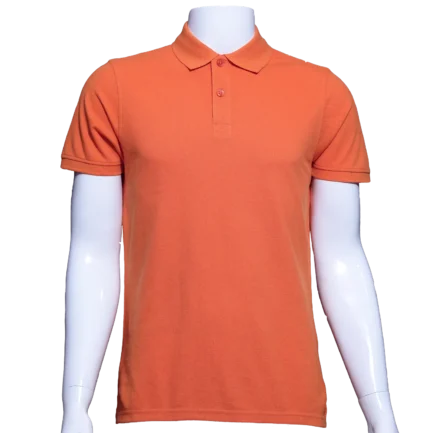 orange polo shirt