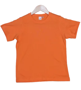 Kids Orange T Shirts – 100% Cotton – Round Neck
