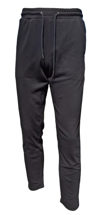 black cross terry trouser