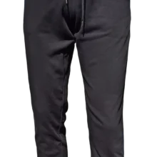 black cross terry trouser