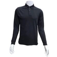 Black Full Sleeve Polo Shirt