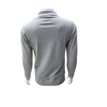 Grey Full Sleeve Polo Backside