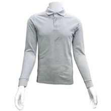 Grey Full Sleeve Polo Shirt