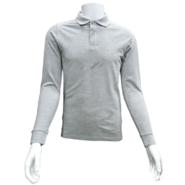Grey Full Sleeve Polo Shirt