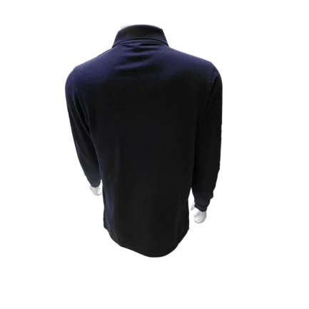 Navy Blue Full Sleeve Polo Backside