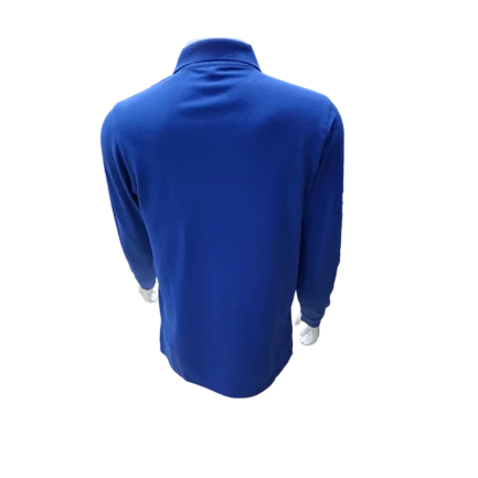 Royal Blue Full Sleeve Polo Backside