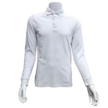 White Full Sleeve Polo Shirt